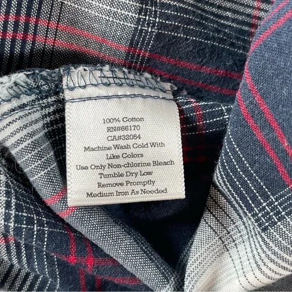 Salt Valley Western Pearl Snap Plaid Men’s Long Sleeve Ranch Shirt Size Medium - Picture 7 of 11